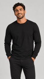 BAIU™ Essential Crew Neck Long Sleeve Shirt • Regular Fit