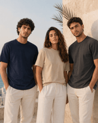 BAIU™ Essential Crew Neck T-Shirt — Cotton Blend, Regular Fit