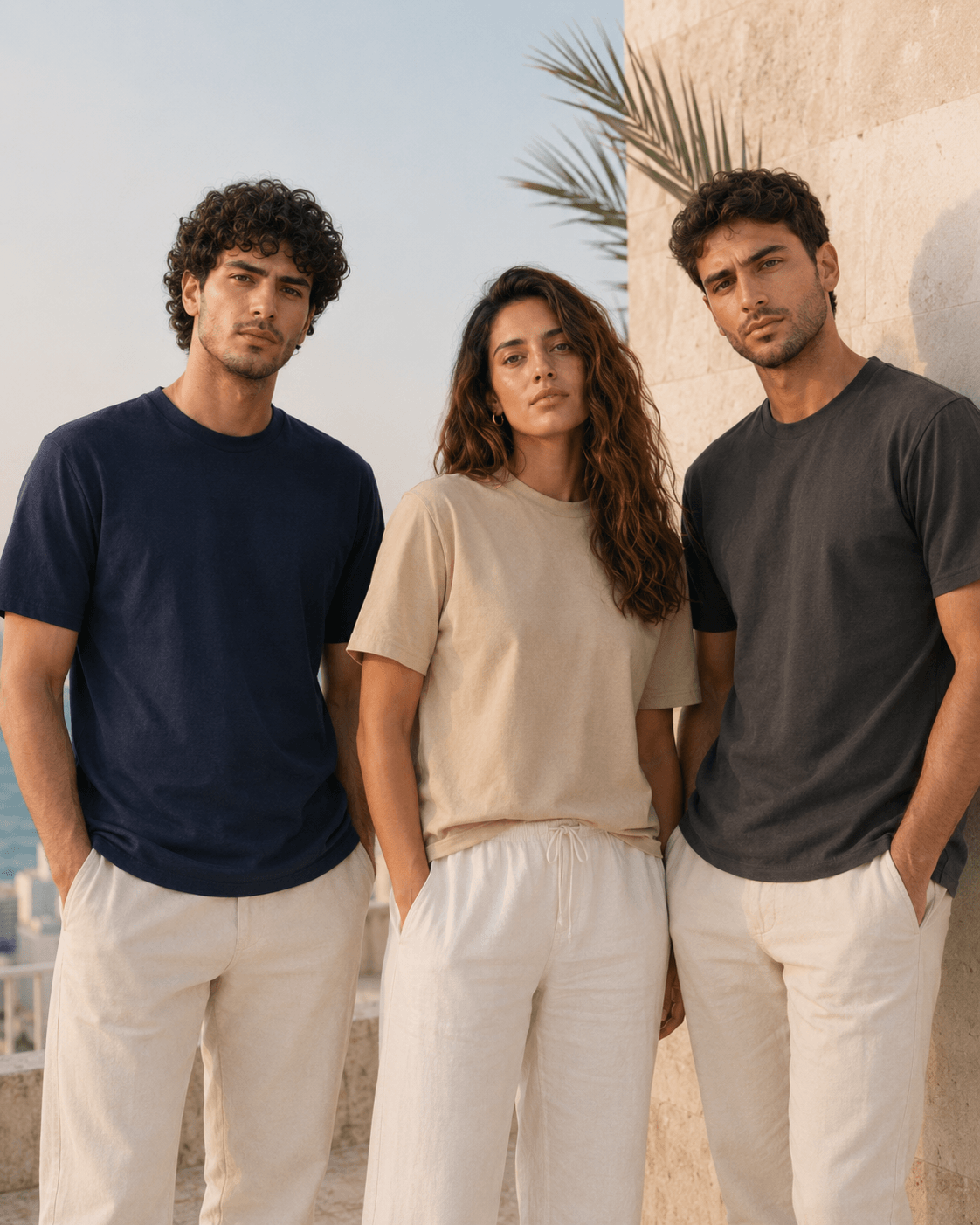 BAIU™ Essential Crew Neck T-Shirt — Cotton Blend, Regular Fit