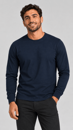 BAIU™ Essential Crew Neck Long Sleeve Shirt • Regular Fit