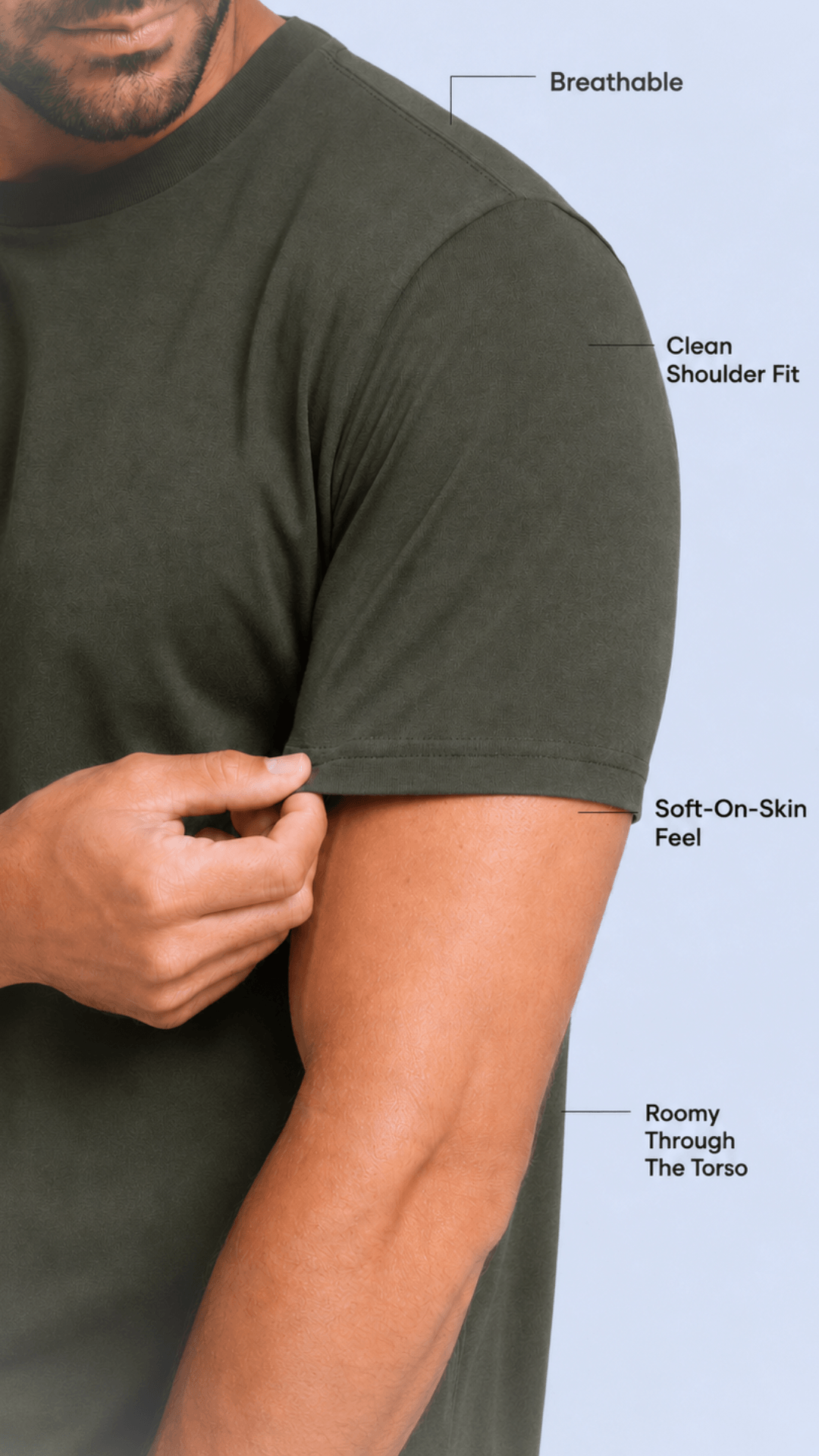 BAIU™ Essential Crew Neck T-Shirt • Regular Fit