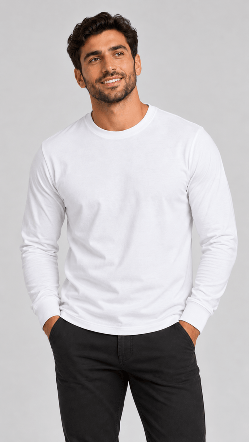 BAIU™ Essential Crew Neck Long Sleeve Shirt • Regular Fit